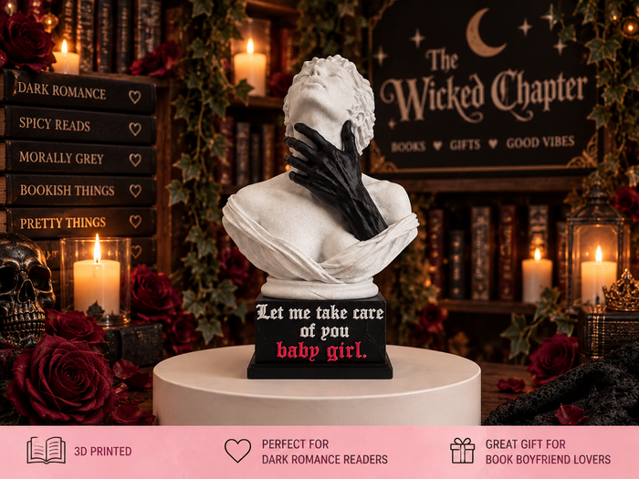Dark Romance Book Boyfriend Bust – 3D Printed Reader Decor