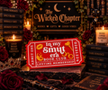 Dark romance bookcase ticket decor: Smut
