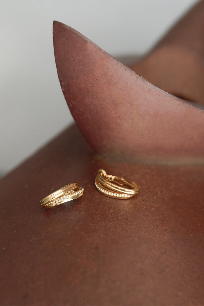 Double Ridge Hoop Pierces