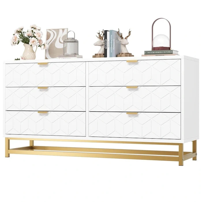 Dresser for Bedroom, 53.5" Large Drawer Dresser Storage Organizer