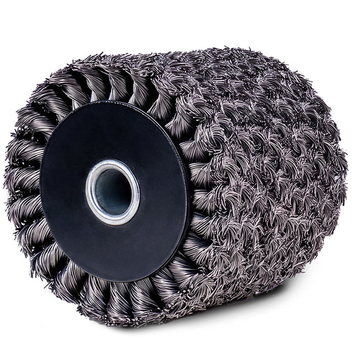 Druciana szczotka do satyniarki stalowa 120x100x19 mm WUBER