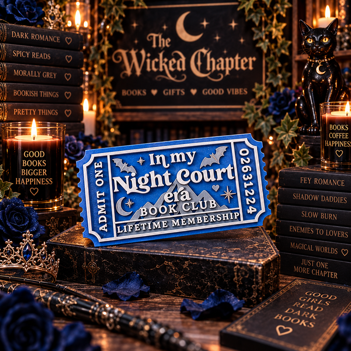 Fantasy Book Trope Ticket Decor: Dragon & Romantasy: Night court