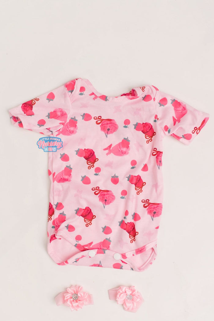 Floral Onesie with Bow Shoes — Little Mamas Nursery