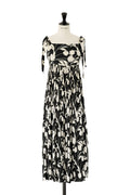 Floral Pleated Satin Cami Dress