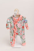 Floral Ruffle Sleeper with Bow — Little Mamas Nursery