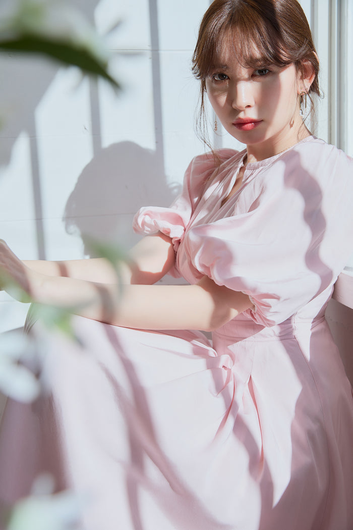 Fountain Lace Up Bow Dress