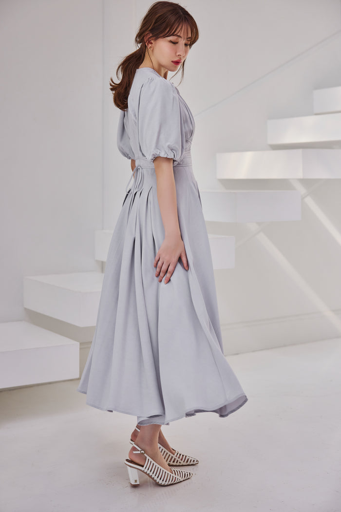 Fountain Lace Up Bow Dress