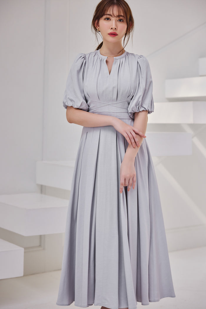 Fountain Lace Up Bow Dress