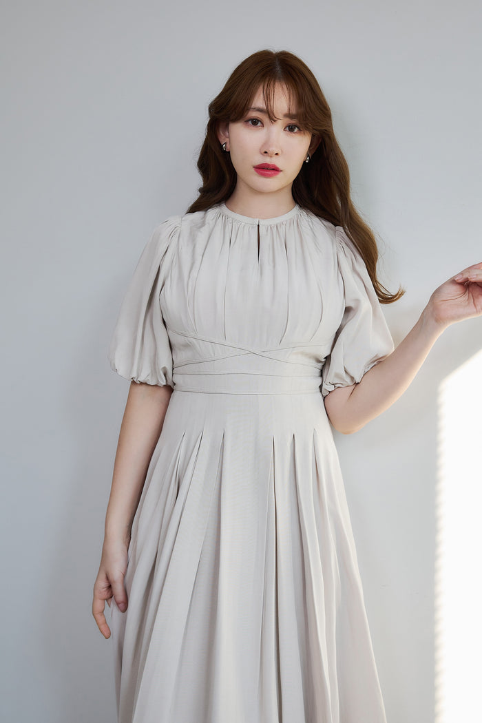 Fountain Lace Up Bow Dress