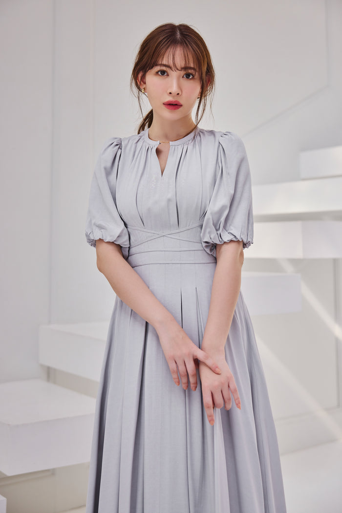 Fountain Lace Up Bow Dress