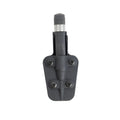 Black tool with a cylindrical head on a white background