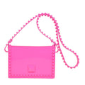 Made in Italy studded purse in color fuchsia