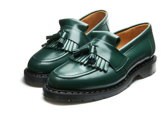 Green Hi-Shine Tassel Loafer