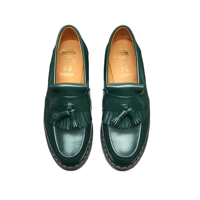 Green Hi-Shine Tassel Loafer