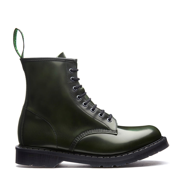 Green Rub-Off 8 Eye Derby Boot