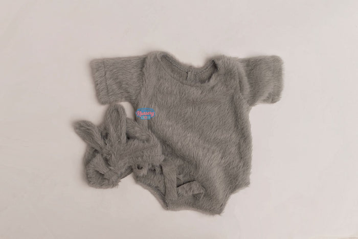 Grey Bunny Jumper with Tail & Hat — Little Mamas Nursery