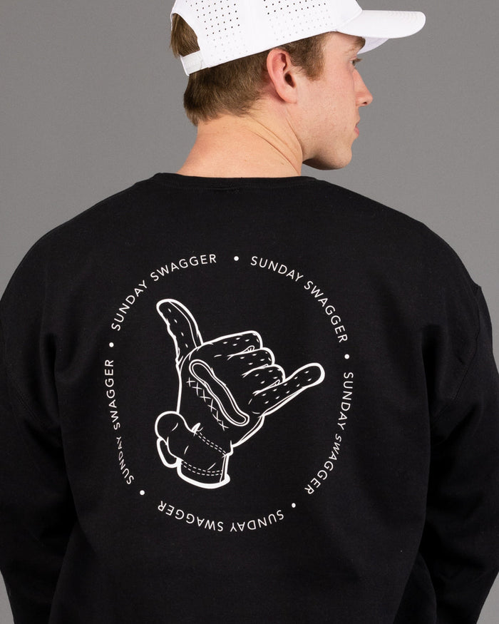 Hang Loose Crewneck - Black/White