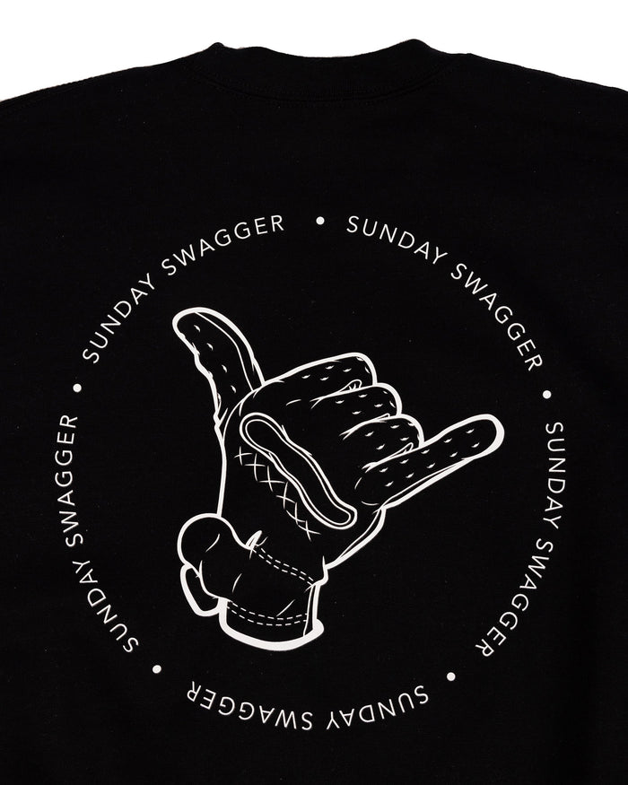 Hang Loose Crewneck - Black/White