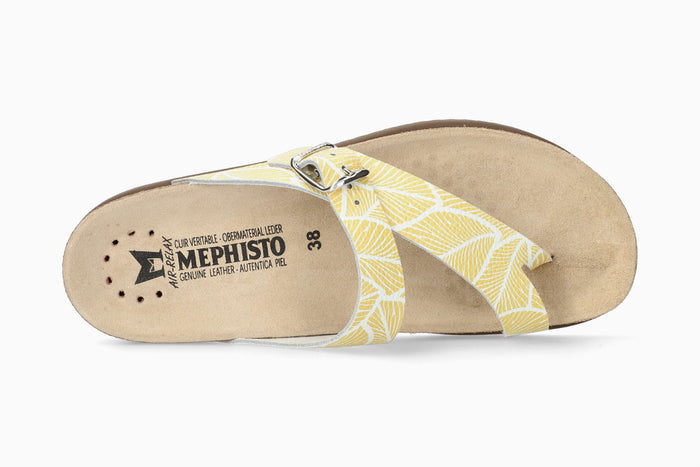 Mephisto Women's Sandal Helen Brights Yellow Panama Top