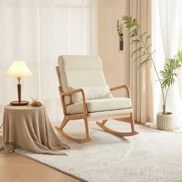 39.37 W High-Back Dual-Use Upholstered Rocking Chair/Accent Chair