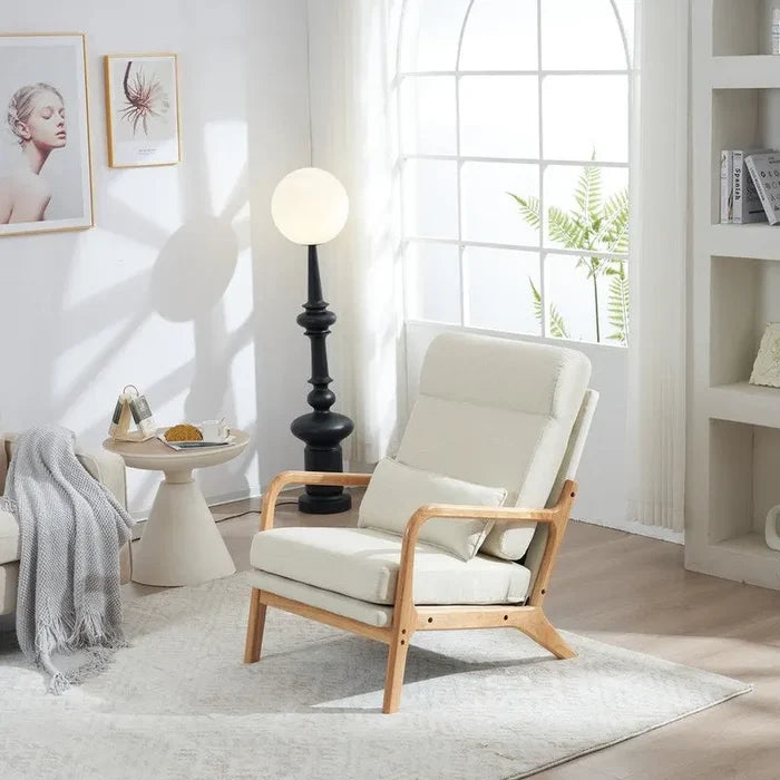 High-Back Dual-Use Upholstered Rocking Chair Accent Chair