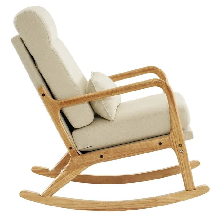 High-Back Dual-Use Upholstered Rocking Chair Accent Chair