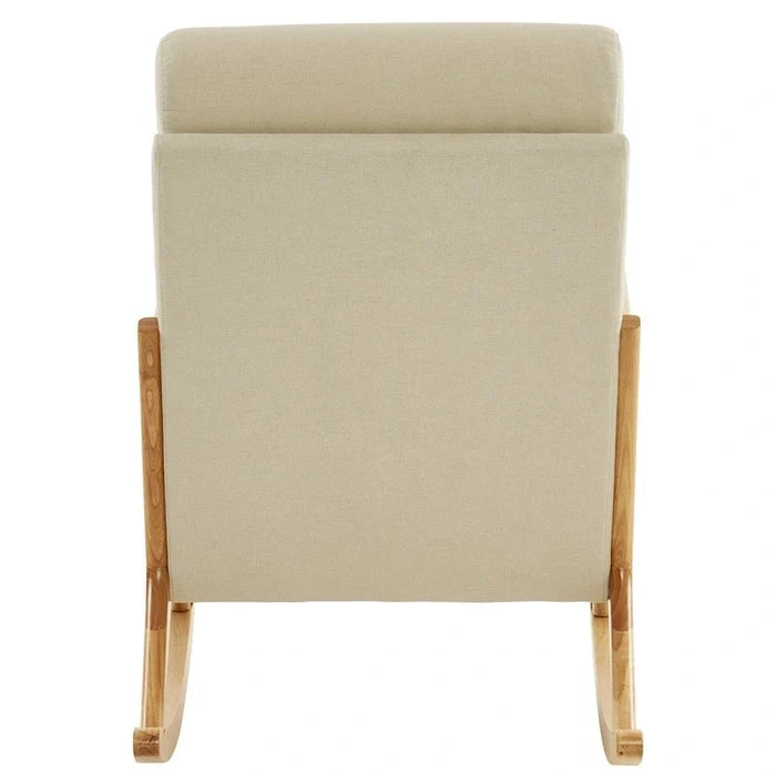 High-Back Dual-Use Upholstered Rocking Chair Accent Chair