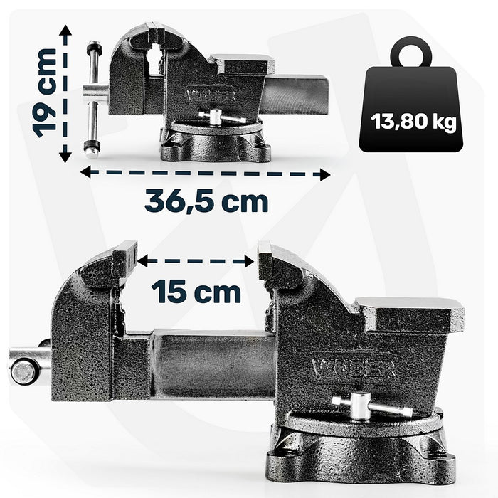 Imadło ślusarskie 6" 150 mm WUBER