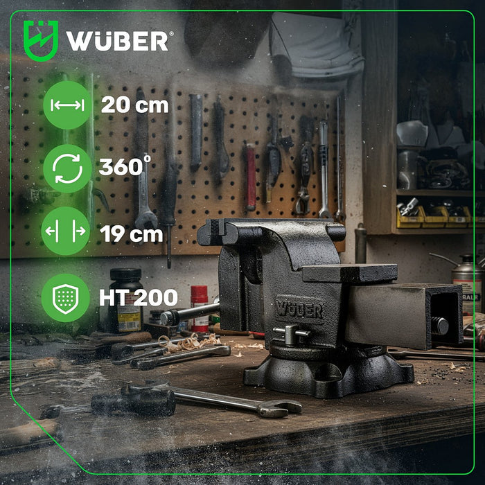 Imadło ślusarskie 8" 200 mm WUBER