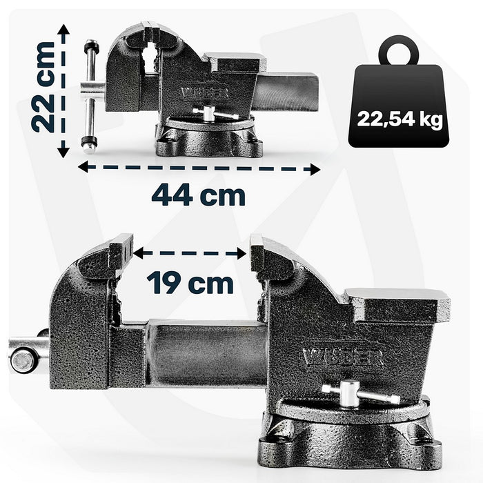 Imadło ślusarskie 8" 200 mm WUBER