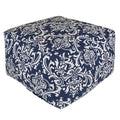Indoor Outdoor Navy Ottoman Pouf 27 in L x 27 in W x 17 in H