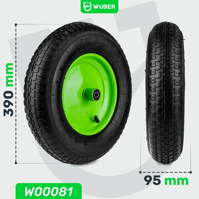 Wymiary koła do taczki 15 z dętką 250 kg