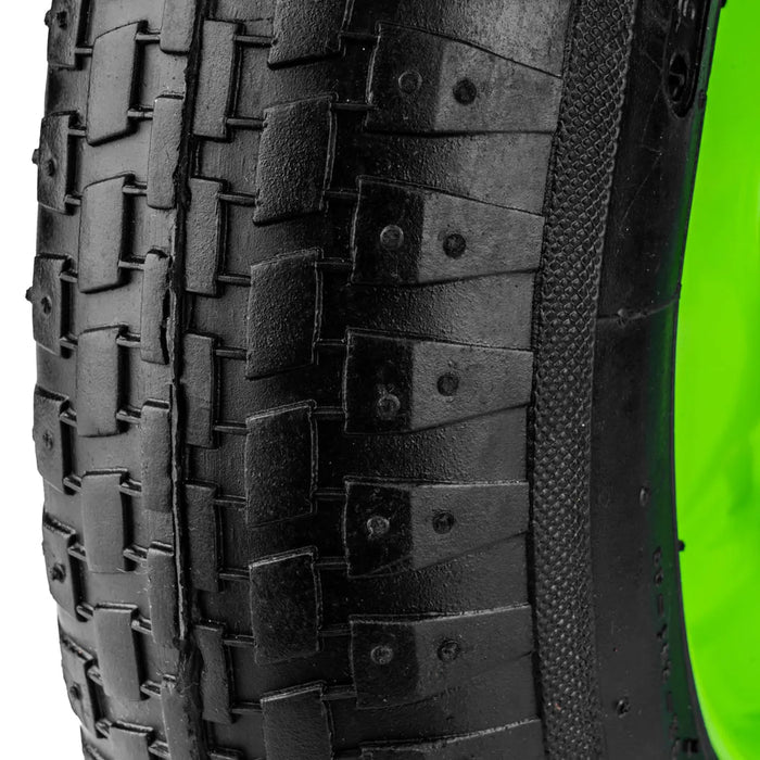 Koło do taczki Wubertools 15" z dętką o nośności 250 kg z bieżnikiem na czarnej oponie