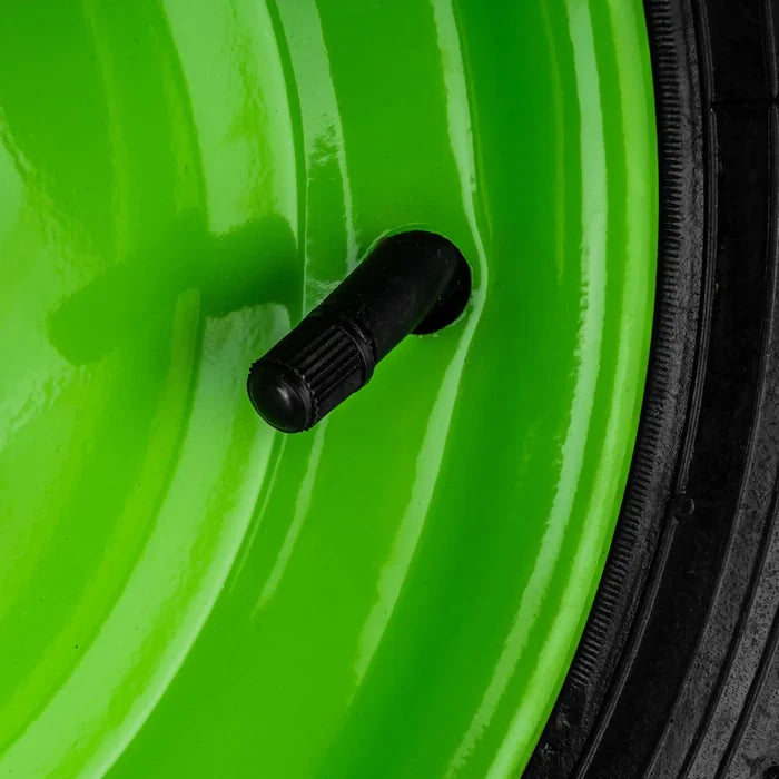 Koło do taczki Wubertools 15" w zielonym kolorze z dętką o nośności 250 kg