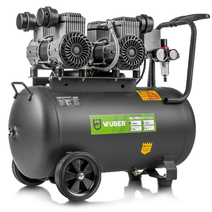 Kompresor bezolejowy 50 l 1600 W 4 cylindry WUBER