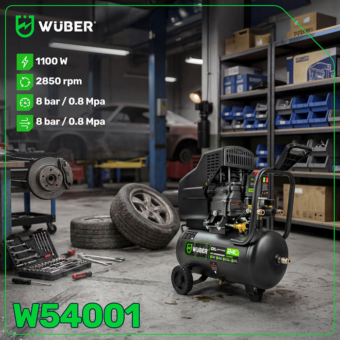 Kompresor olejowy 24 l 1100 W WUBER