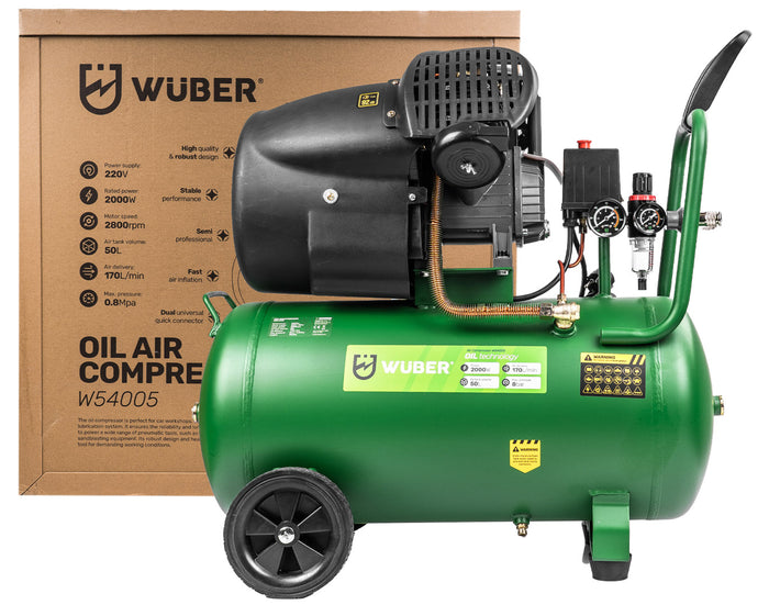 Kompresor olejowy 50 l 2000 W WUBER