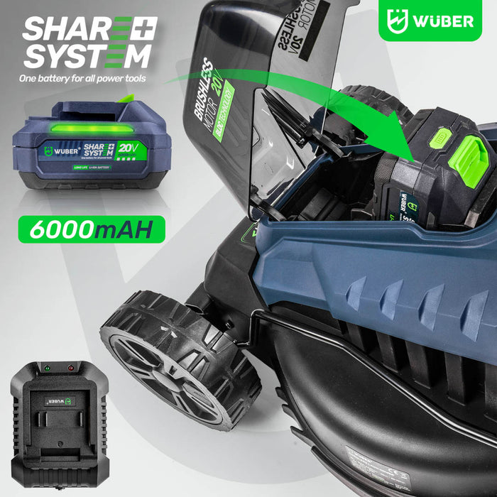 Kosiarka akumulatorowa bezszczotkowa WUBER 32 cm z akumulatorem 6000 mAh