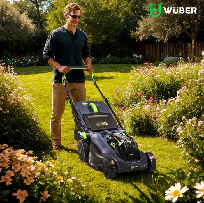 Akumulatorowa kosiarka bezszczotkowa WUBER 43 cm 40 V z ergonomiczną rączką