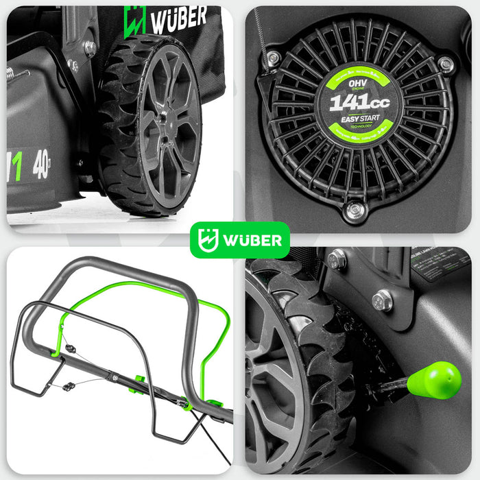 Kosiarka spalinowa Wubertools 3 KM z napędem i silnikiem 141 cc z systemem Easy Start