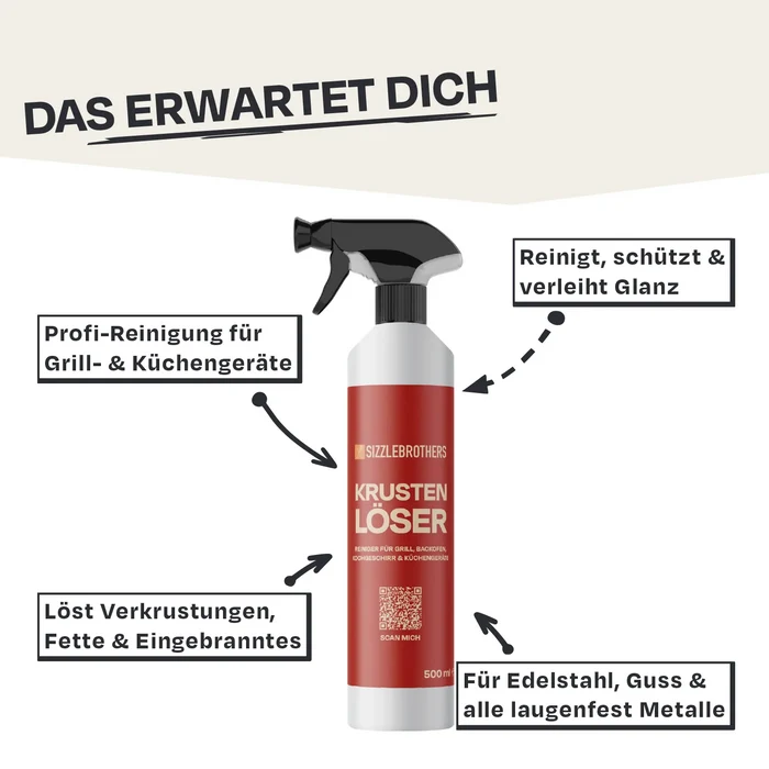 Vorteile vom SizzleBrothers Krustenlöser Backofen- und Grillreiniger