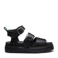Lavendon - Black Greasy Two Strap Sandal