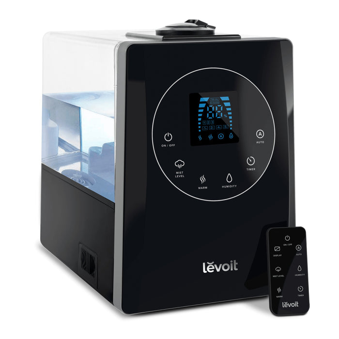 Levoit LV600HH Hybrid Ultrasonic Humidifier with control panel and remote