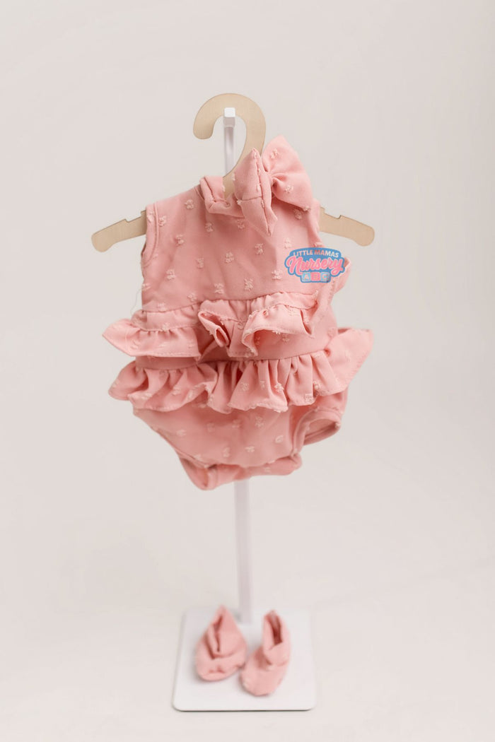 Mauve Ruffle Jumper with Bow & Booties — Little Mamas Nursery