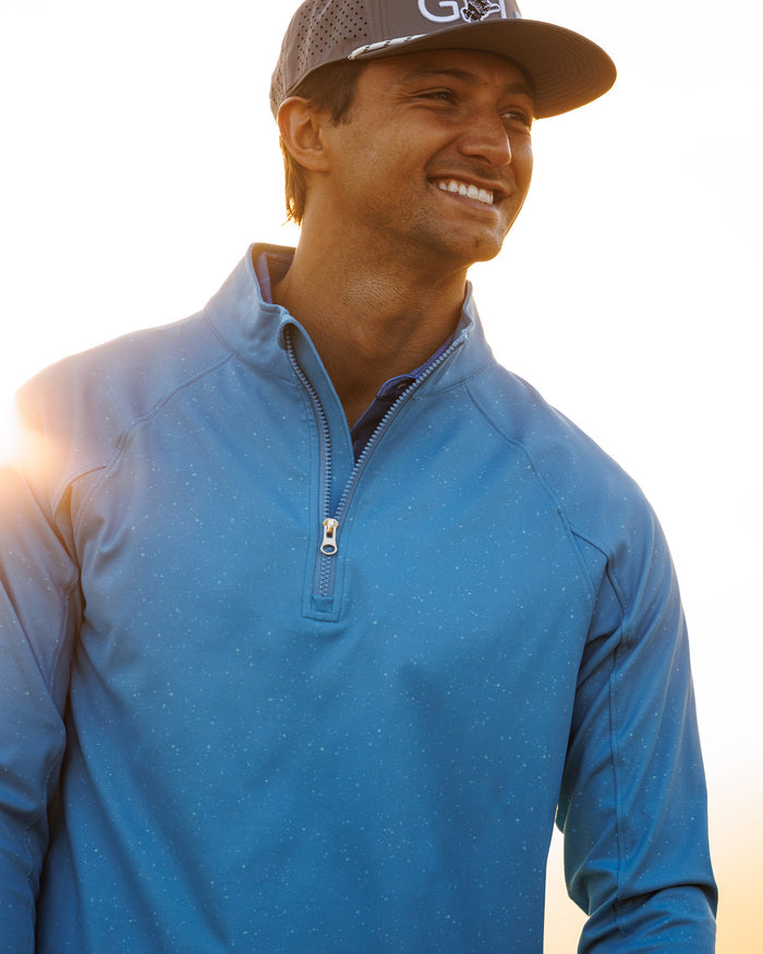 Men's Performance Q-Zip - Coastal