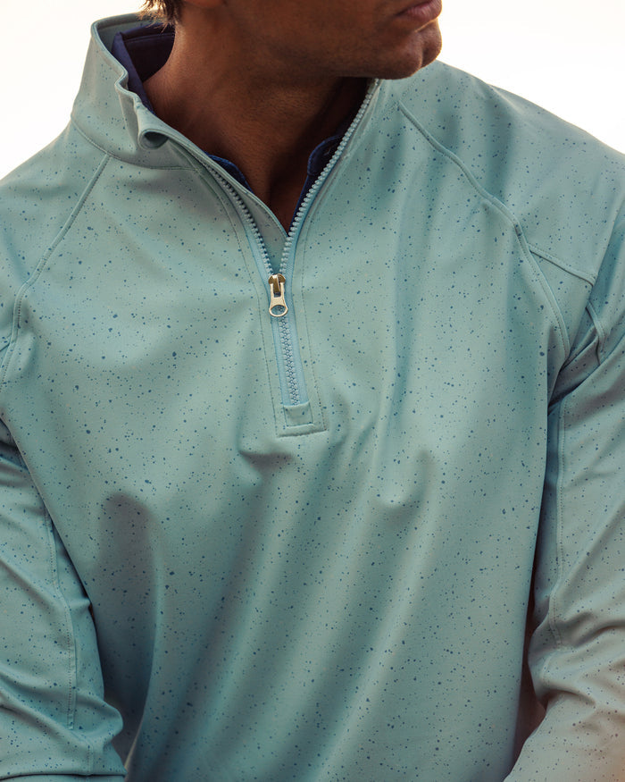 Men's Performance Q-Zip - Moon Dust