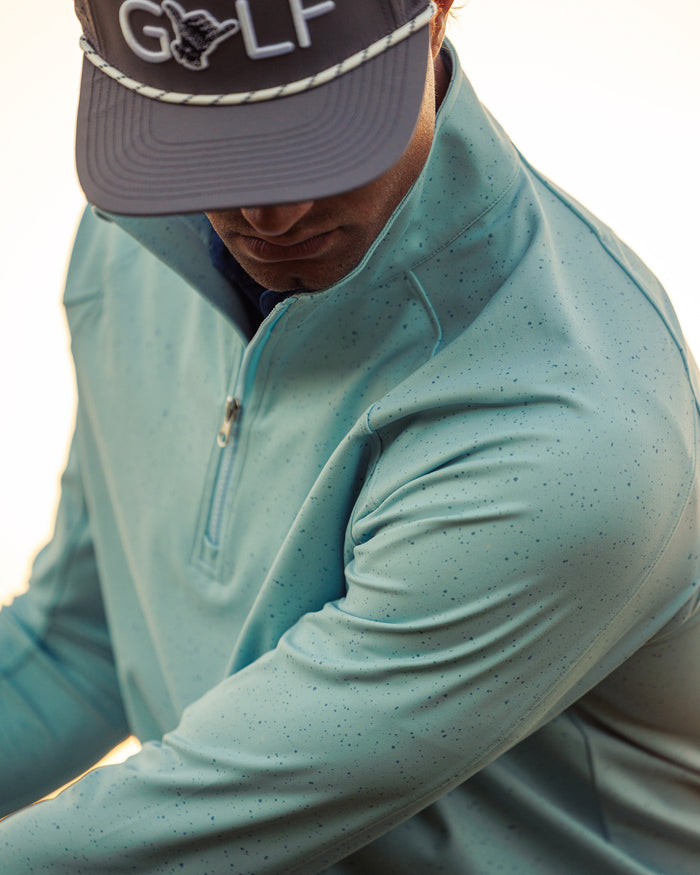 Men's Performance Q-Zip - Moon Dust