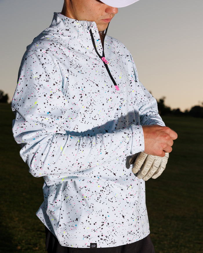 Men's Performance Q-Zip - Splatter