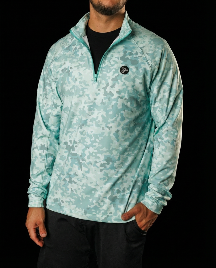 Men's Performance Q-Zip - Woodland Camo
