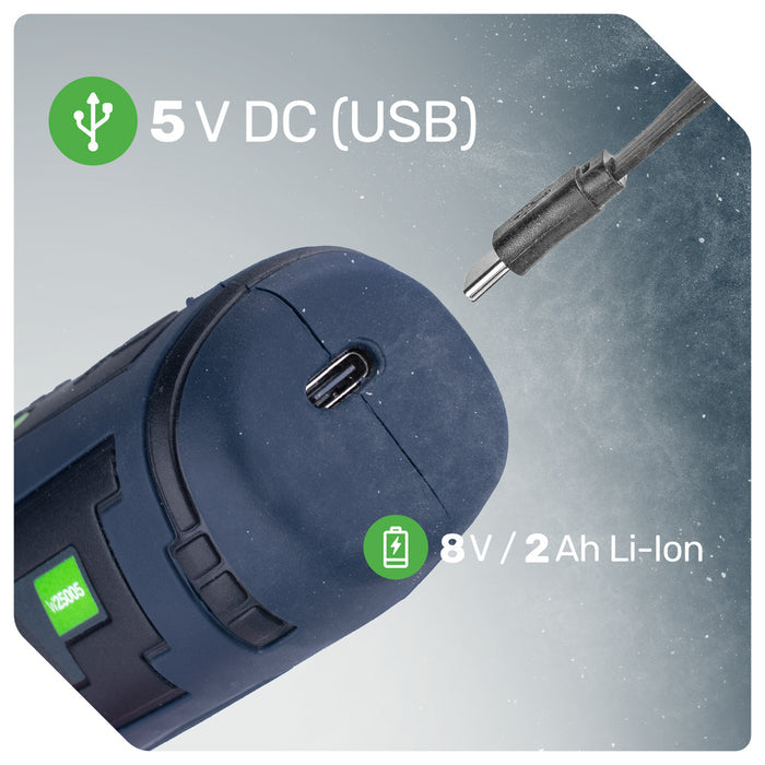 Sklep narzędziowy WUBER mini szlifierka akumulatorowa niebieska z USB 5 V DC